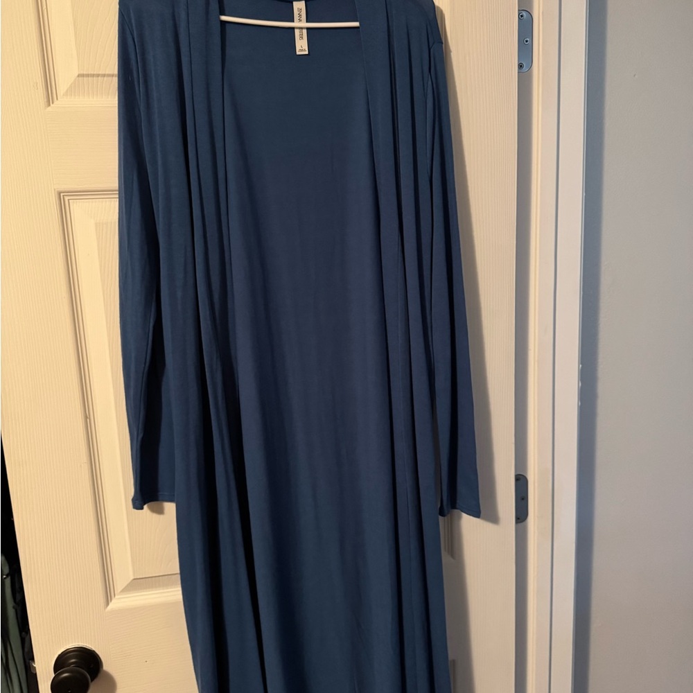 Zenana Outfitters Long Sleeve Blue Cardigan